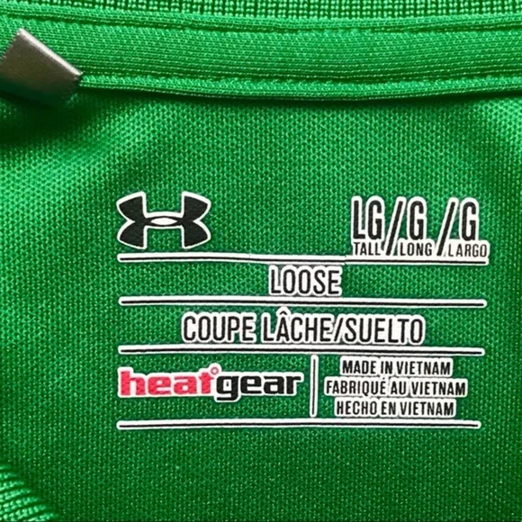 Under Armour UA Men’s Kelly Green Short Sleeve HeatGear Golf Polo Shirt Large - Picture 6 of 7